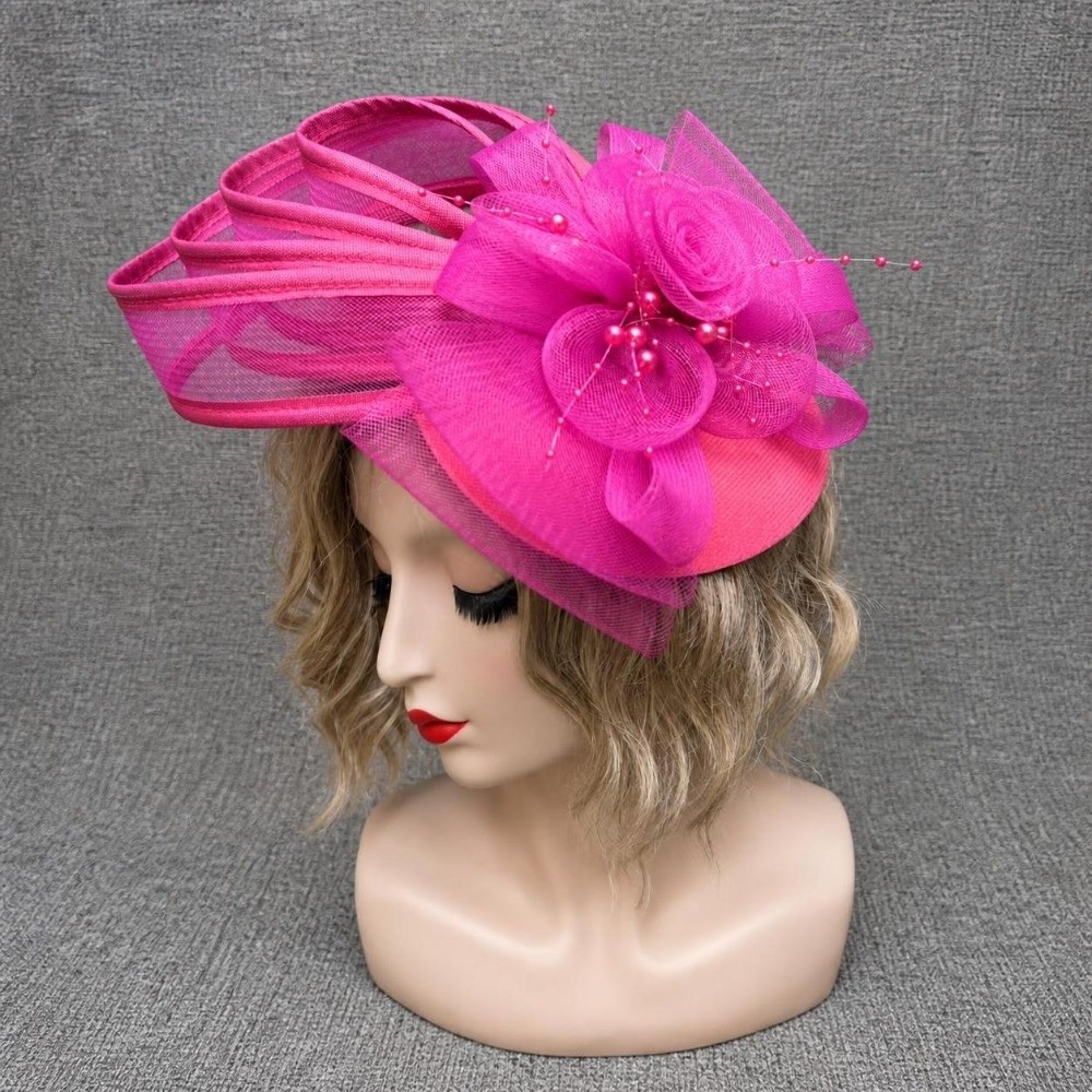 Vintage Fashion Hats - Nowy damski kapelusz fascynator z sinamayu,