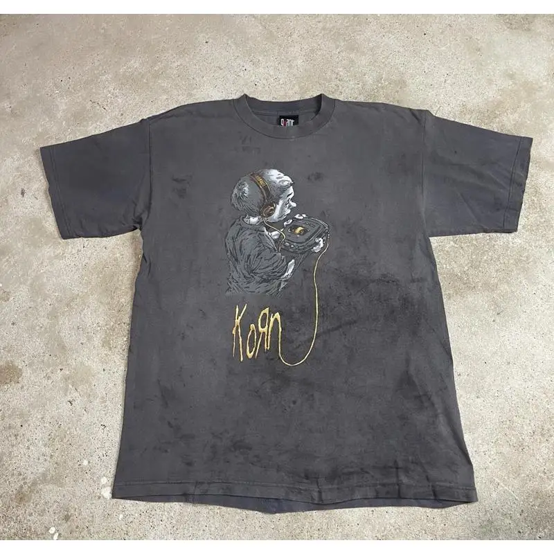 Band Tee Faded 90S - Koszulka Vintage KORN Follow The Leader,
