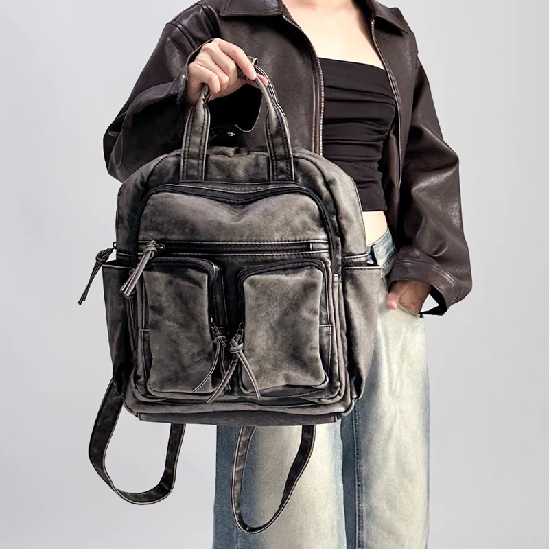 Vintage Fashion Trends - Luksusowe, miękkie plecaki ze skóry PU,