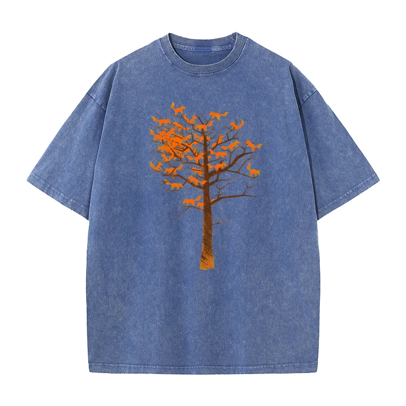 Vintage Fashion Ideas - Koszulka z grafiką Drzewa Lisów w