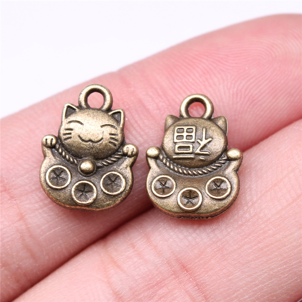 Vintage Fashion Words - 10 szt. 15x11mm 3 Kolory Antyczne