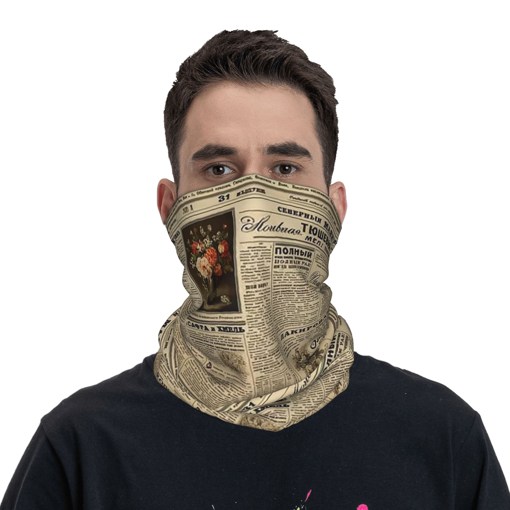 Bandana z nadrukiem gazety w s – Vintage Fashion Newspaper recenzja i cena