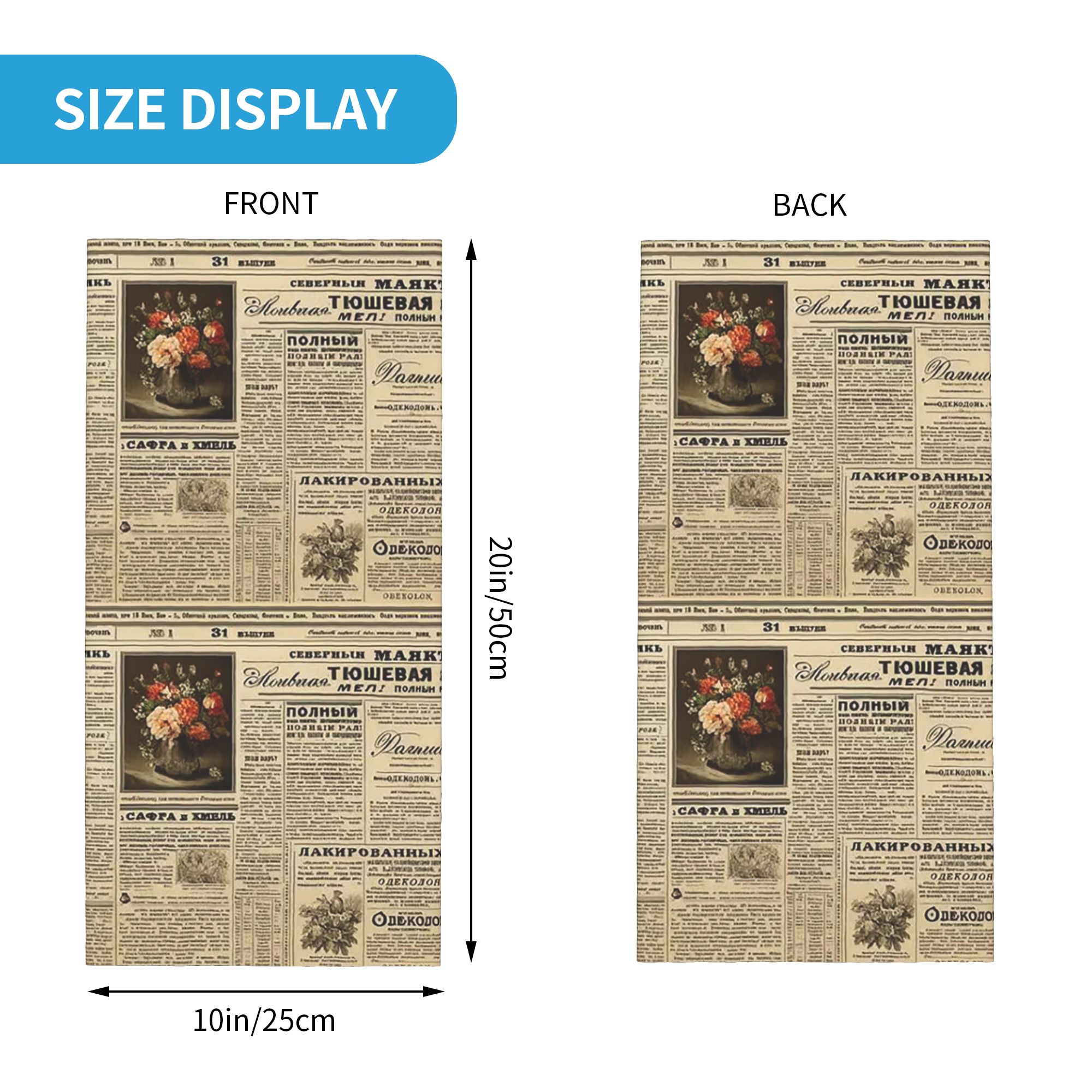 Bandana z nadrukiem gazety w s – Vintage Fashion Newspaper recenzja i cena