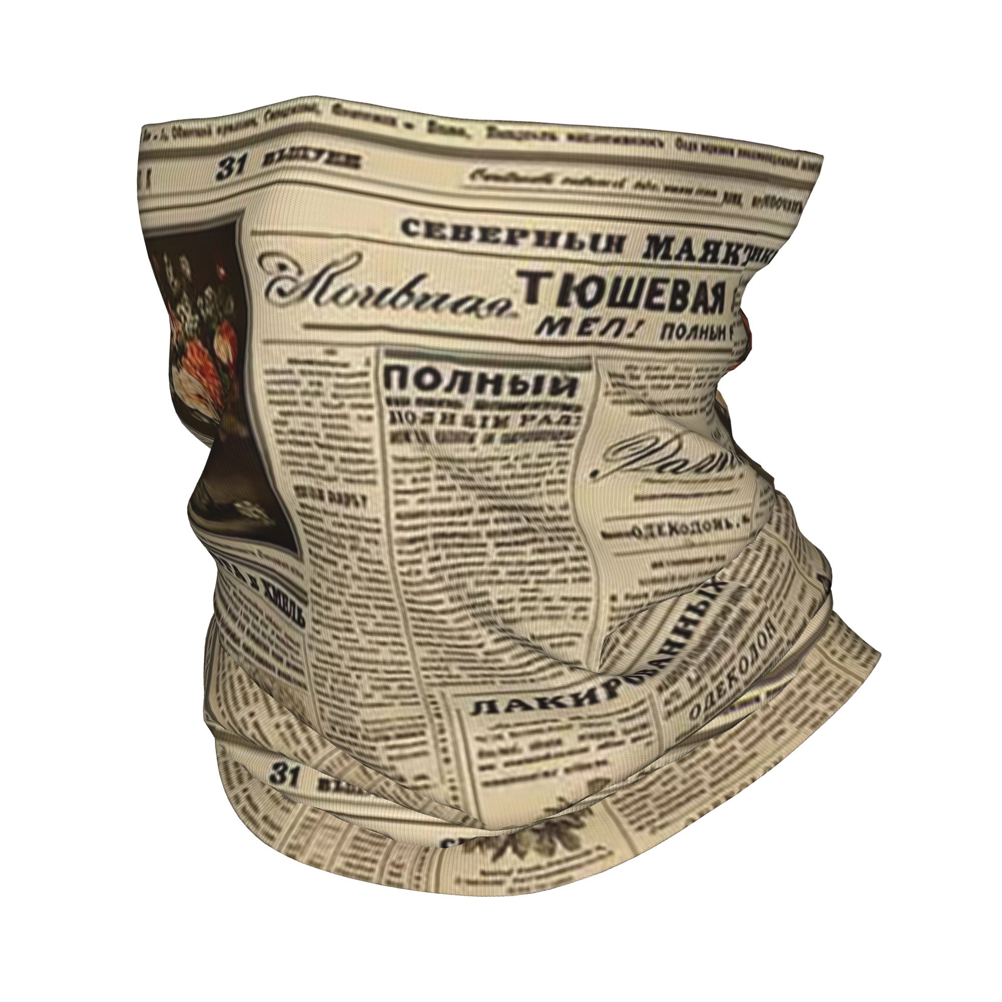 Bandana z nadrukiem gazety w s – Vintage Fashion Newspaper recenzja i cena