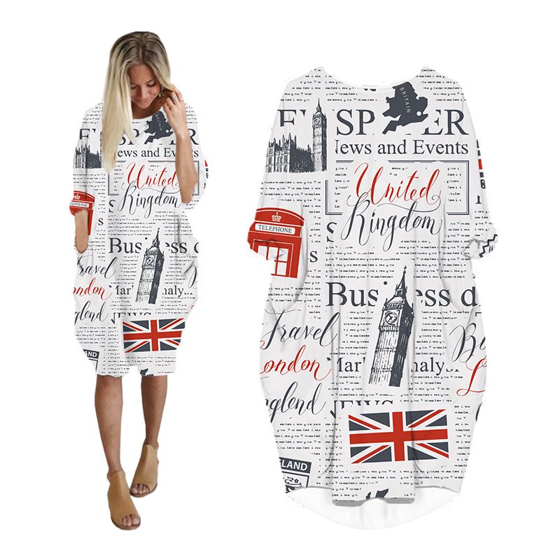 CLOOCL Newspaper Dress 3D Prin – Vintage Fashion Newspaper recenzja i cena