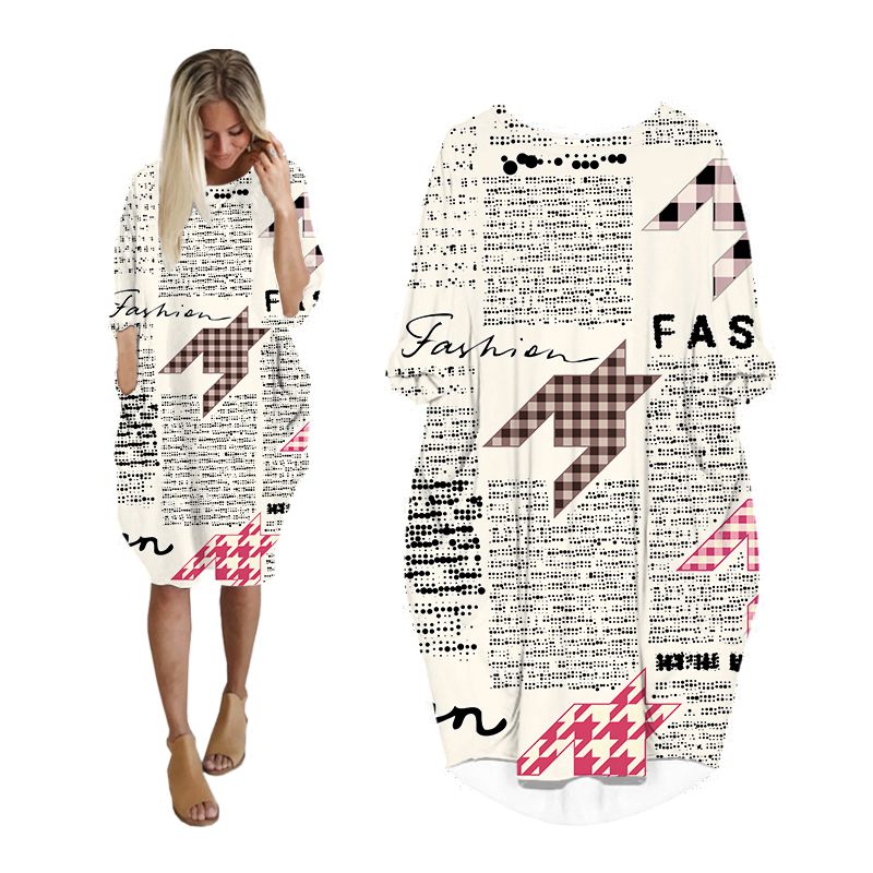 CLOOCL Newspaper Dress 3D Prin – Vintage Fashion Newspaper recenzja i cena