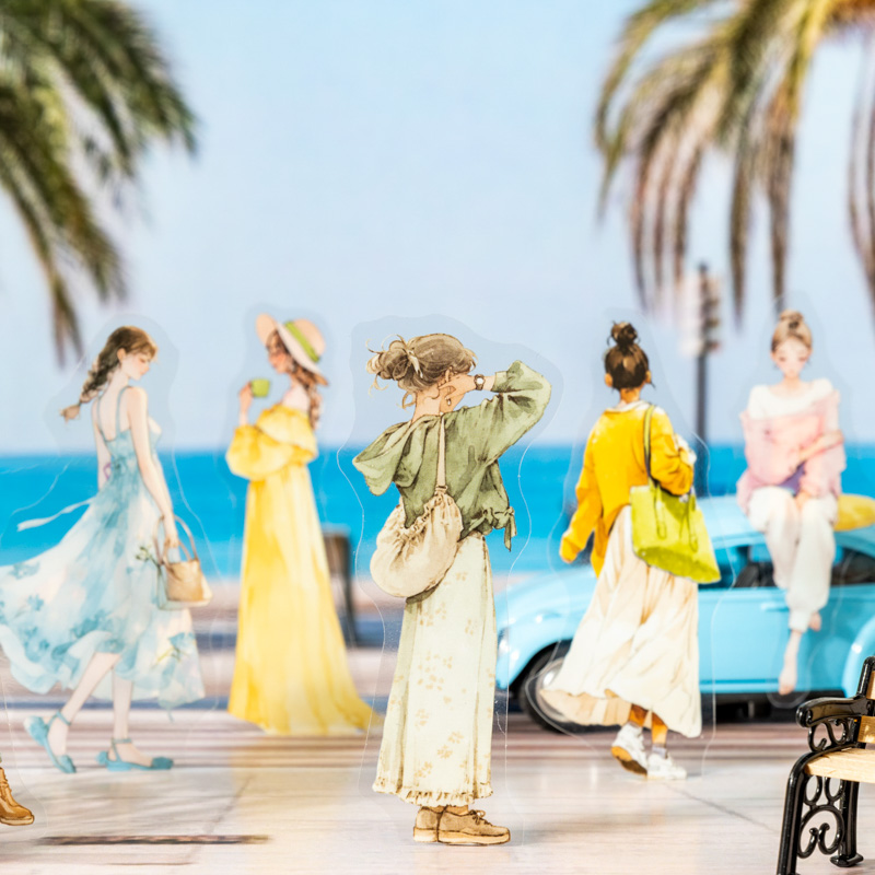 JIANQI 20 szt./opak. Naklejki  – Vintage Fashion Journal recenzja i cena