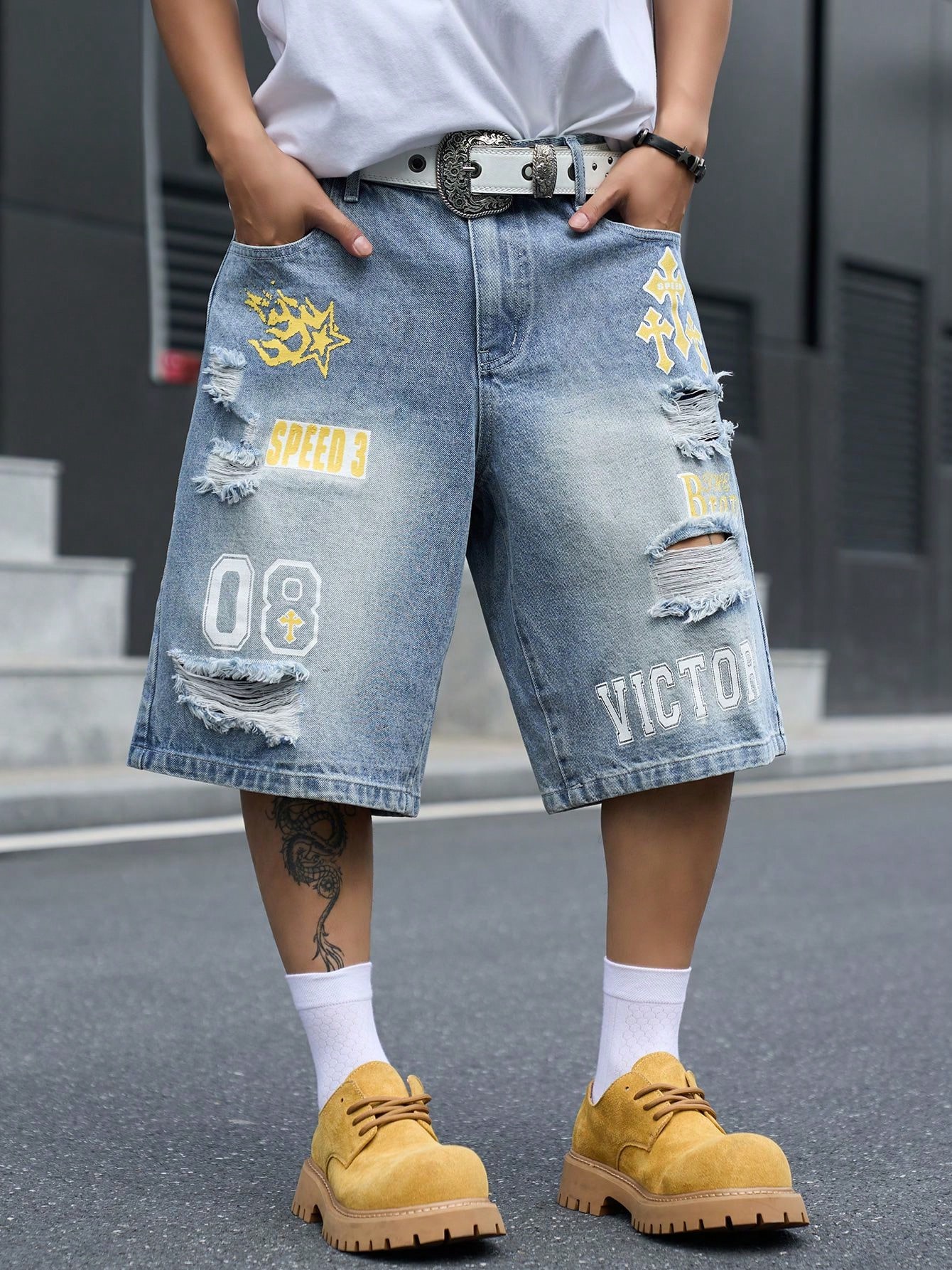 Męskie luźne dżinsowe szorty b – Vintage Fashion Jeans recenzja i cena