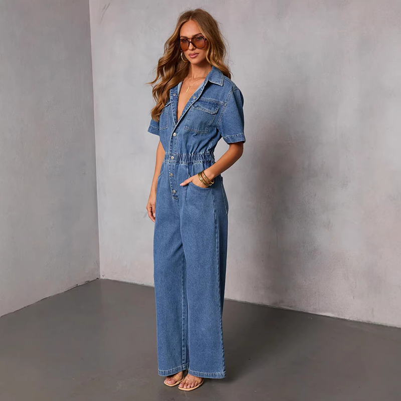 Retro Moda Krótkie Rękawy Dżin – Vintage Fashion Jeans recenzja i cena